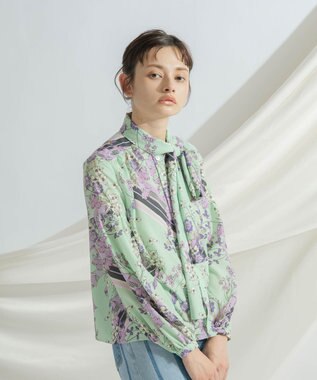 極美品♡グレースコンチネンタル フラワーラインプリントドレス