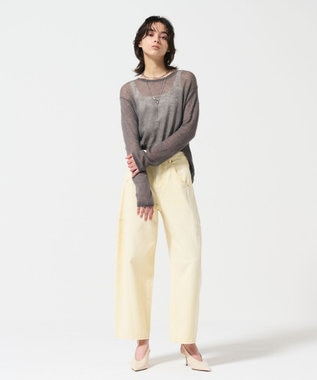 GRACE CONTINENTAL モヘヤシアーニットトップ グレー