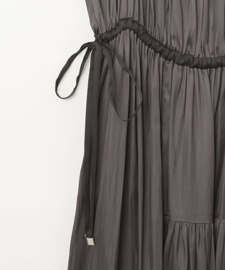 GRACE CONTINENTAL ギャザーキャミソールワンピース グレー