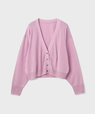 GRACE CONTINENTAL スリーブスリットニットカーディガン ピンク