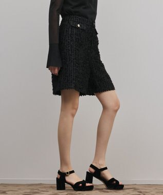 GRACE CONTINENTAL カットジャガードハーフパンツ ブラック
