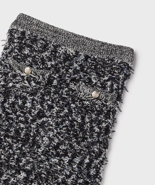 GRACE CONTINENTAL ツイーディーニットスカート ブラック