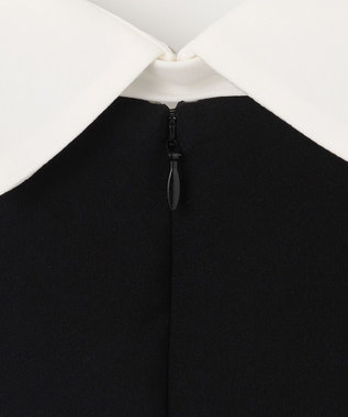 GRACE CONTINENTAL ダブルクロスドレス バイカラー