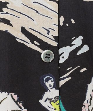 GRACE CONTINENTAL バックコンシャスプリントワンピース ブラック