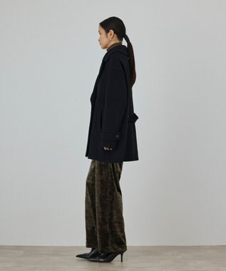 GRACE CONTINENTAL ショートビーバーPコート ブラック