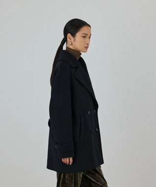 GRACE CONTINENTAL ショートビーバーPコート ブラック