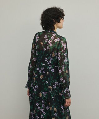 GRACE CONTINENTAL ドロストティアードフレアワンピース ブラック