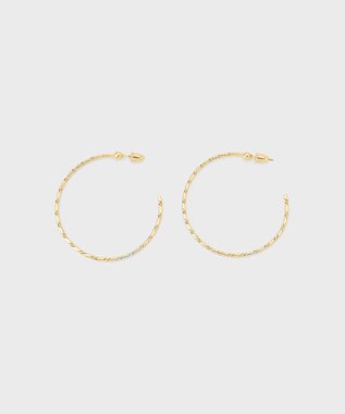 GRACE CONTINENTAL ラインデザインフープピアス ゴールド