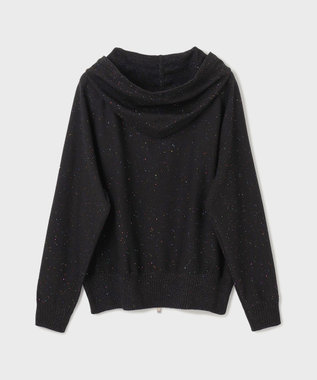 GRACE CONTINENTAL スパンコールニットパーカー ブラック