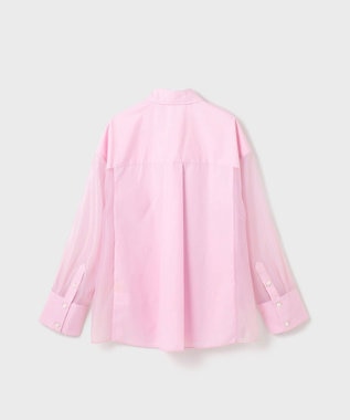 GRACE CONTINENTAL シアーコンビオーバーシャツ ピンク