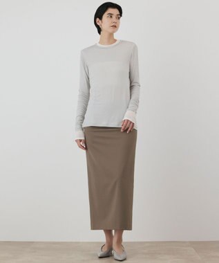 GRACE CONTINENTAL シルクベアカットトップ グレー