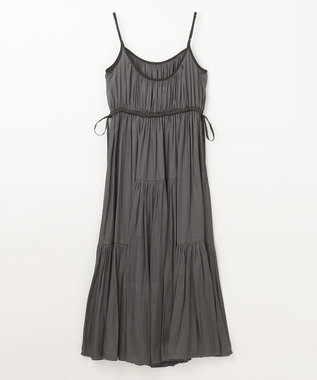 GRACE CONTINENTAL ギャザーキャミソールワンピース グレー