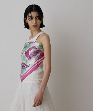 GRACE CONTINENTAL スーヴェニールプリントスカーフ マルチ