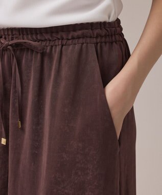 GRACE CONTINENTAL フィブリルイージーパンツ ダークブラウン