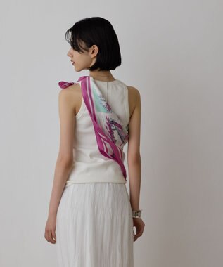 GRACE CONTINENTAL スーヴェニールプリントスカーフ マルチ