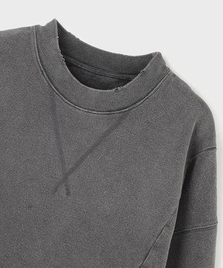 GRACE CONTINENTAL ピグメントスエットトップ チャコール