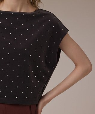 GRACE CONTINENTAL ベロアルーズカットトップ グレー