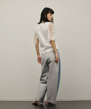 GRACE CONTINENTAL レースフレアカットトップ ホワイト