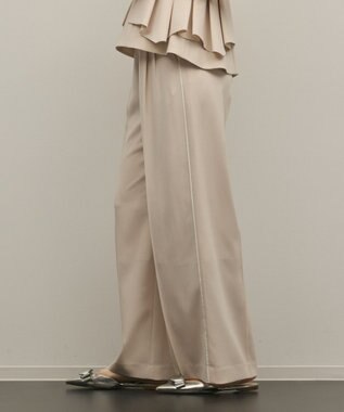 GRACE CONTINENTAL トリアセタックワイドパンツ ベージュ