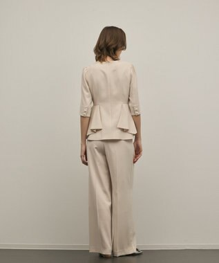 GRACE CONTINENTAL トリアセタックワイドパンツ ベージュ