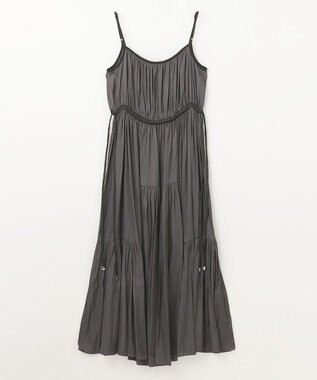 GRACE CONTINENTAL ギャザーキャミソールワンピース グレー
