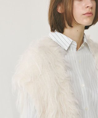 GRACE CONTINENTAL 起毛ニットベスト ホワイト