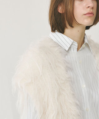 GRACE CONTINENTAL 起毛ニットベスト ホワイト