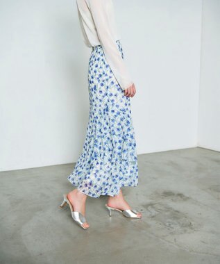 GRACE CONTINENTAL スモールフラワーマーメイドスカート キナリ