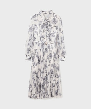 GRACE CONTINENTAL フラワープリントプリーツワンピース キナリ