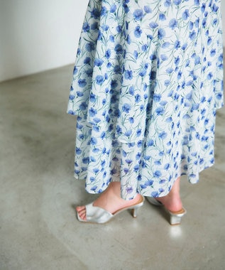 GRACE CONTINENTAL スモールフラワーマーメイドスカート キナリ