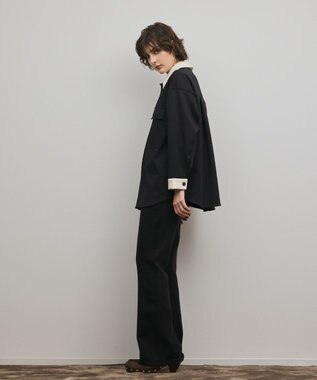 GRACE CONTINENTAL スウェットライクニットパンツ ブラック