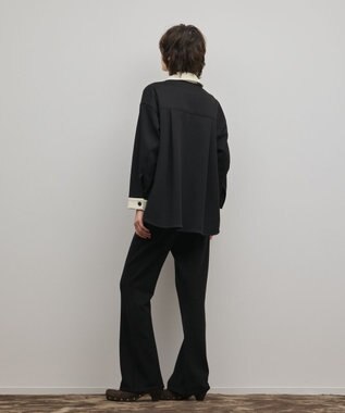 GRACE CONTINENTAL スウェットライクニットパンツ ブラック