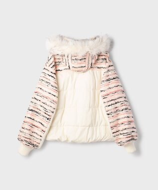 GRACE CONTINENTAL ツイードコンビショートブルゾン ピンク