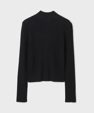 GRACE CONTINENTAL リブニットzipトップ ブラック