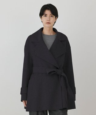GRACE CONTINENTAL カシミヤ混リバーコート