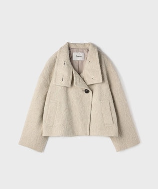 GRACE CONTINENTAL アルパカシャギージャケット ベージュ