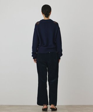 GRACE CONTINENTAL アーガイルニットカーディガン ネイビー
