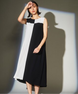 プリーツバイカラードレス Grace Continental Grace Continental グレースコンチネンタル 通販 プリーツバイカラードレス Grace Continental Grace Continental グレースコンチネンタル 通販