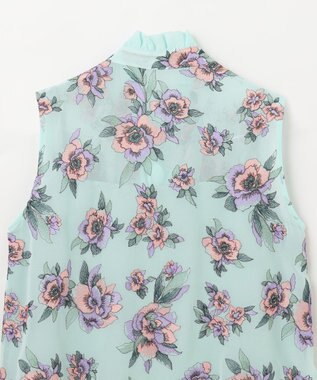 GRACE CONTINENTAL エスニックフラワー刺繍トップ ライトグリーン