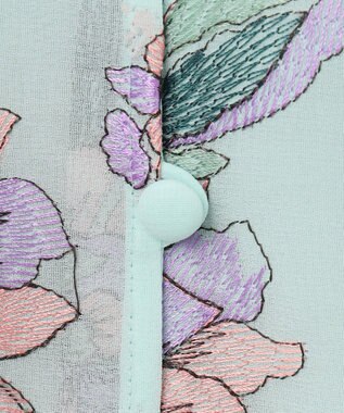 GRACE CONTINENTAL エスニックフラワー刺繍トップ ライトグリーン