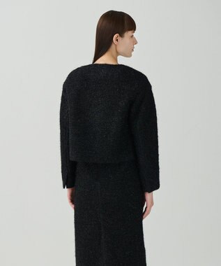 GRACE CONTINENTAL ラメシャイニーコクーンジャケット ブラック