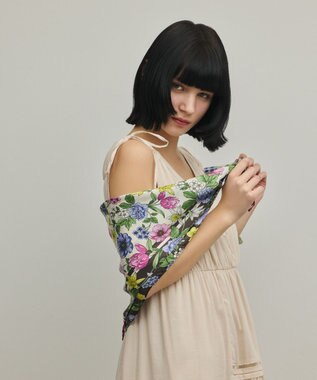GRACE CONTINENTAL フラワーシルクスカーフ キナリ