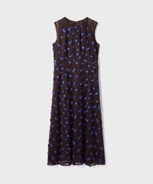 GRACE CONTINENTAL バイカラーレースワンピース ブラウン