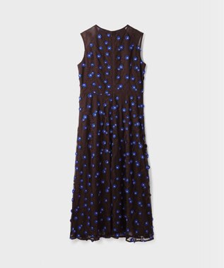 GRACE CONTINENTAL バイカラーレースワンピース ブラウン