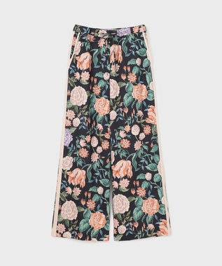GRACE CONTINENTAL アンティークフラワープリントパンツ ブラック
