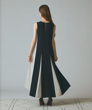 GRACE CONTINENTAL バイカラー切替ドレス ブラック