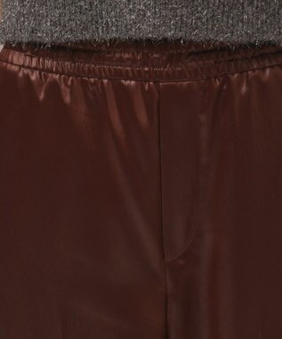 GRACE CONTINENTAL レザーライクパンツ ブラウン