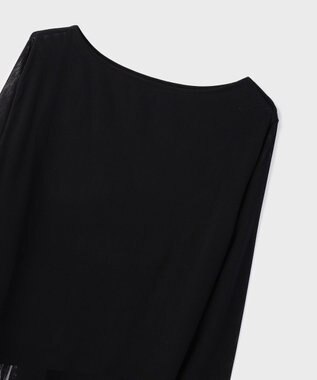 GRACE CONTINENTAL アセテートシアーカットトップ ブラック