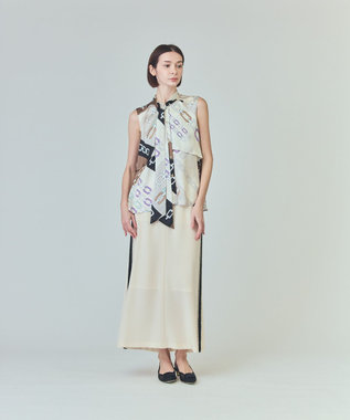 GRACE CONTINENTAL ラインビジューロングスカート キナリ