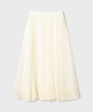 GRACE CONTINENTAL バルーンシアースカート ホワイト